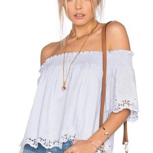 Tularosa Odessa Eyelet Trim Off-the-shoulder Top